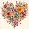 5D Diamond Painting Kits for Adults, Heart Flower Diamond Art Kits for Adults Beginner, DIY Full Drill Diamond Dot Gem Painting for Home Wall Decor 13.78x13.78inch